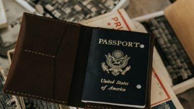 photo of United States of America Passport on white box